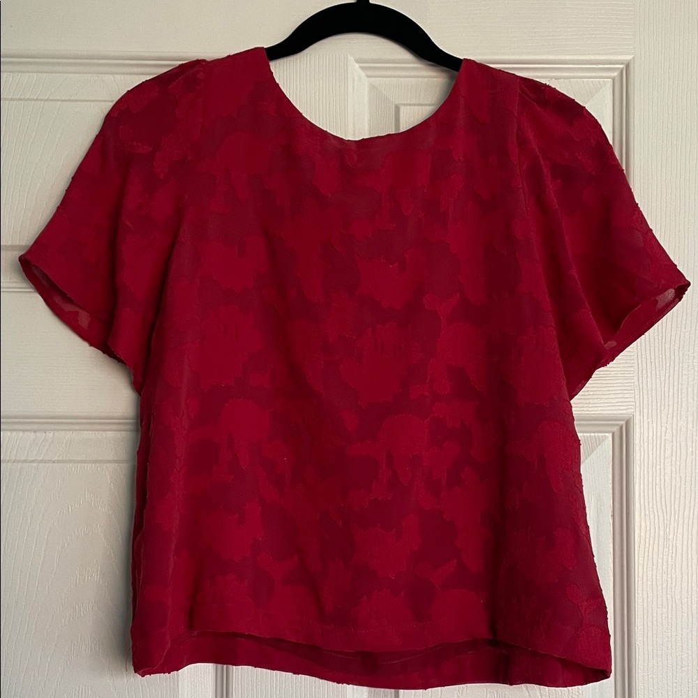 Elegant Red Women's Top LOFT
